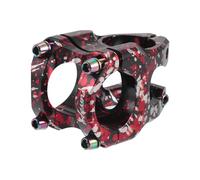 Hihaha Attacco Manubrio Corto Regolabile Rosso Bianco 1 Pezzo Per Bici | Materiale Lega Di Alluminio, Diametri 31.8mm/28.6mm, Lunghezza 35mm, Controllo Flessibile, Morsetto A 4 Bulloni