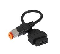 Hihaha Cavo adattatore per scanner diagnostico da 4 pin a OBD2 per Harley/interno moto OBDII da 16 pin a 4 pin per lettura diagnostica informazioni dallo scanner/durevole/1 pezzo