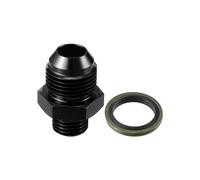Hihaha Raccordo carburante con guarnizione Adattatore maschio per linea carburante interna per auto Adattatore maschio metrico M14x1.5 a 8AN in lega di alluminio resistente / 1 set nero