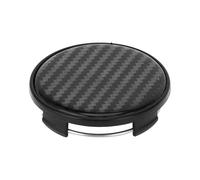 Hihaha Tappi centrali ruota Coppe mozzo Cerchi Coppe centrali in plastica OD: 65mm/2.56" 1 Pezzo Nero per Ford per Chevy con Adesivo in fibre di Carbonio Nero
