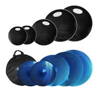 HiHat Piatti Confezione Piatti Silent Blue 5 PZ 14 Hihats 16 Crash 18 Crashride 20 Inch Ride E Borsa 6 Feltri(Type4)