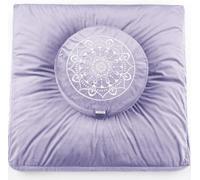 Hihealer Grande cuscino da meditazione e tappetino Zabuton Set cuscino da meditazione e tappetino Zafu per uomini e donne (viola)