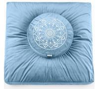 Hihealer Grande cuscino da meditazione e zabuton set - cuscino da meditazione e tappetino Zafu per uomini e donne