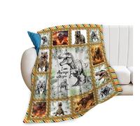 HiHELLOH Coperta a forma di dinosauro, coperta in pile di flanella con dinosauri, regalo per uomini, ragazzi, amanti e adulti, roba in peluche per divano, letto, decorazione per la stanza, 127 x 152