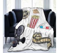 HiHELLOH Coperta con pellicola, leggera, da viaggio, calda, per esterni, morbida, per tutte le stagioni, soffice coperta in flanella per divano letto (127 x 101,6 cm)