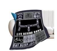HiHELLOH Coperta da bicicletta in morbido pile di flanella, regalo per uomini, ragazzi, donne, ragazze, amanti adulti, roba in peluche per divano, letto, decorazione per camera da letto, 101 x 127 cm