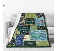 HiHELLOH Coperta in pile con dinosauro, biancheria da letto in flanella per bambini, ragazze, donne, uomini, amanti degli adulti, roba in peluche per divano, letto, decorazione 127 x 152 cm