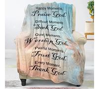 HiHELLOH Coperta morbida con ispirazione cristiana, per donne e uomini, regalo religioso e spirituale, personalizzata per adulti/bambini, 127 x 152,4 cm