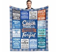HiHELLOH Coperta regalo per allenatore, 152 x 127 cm, per uomini e donne, ideale per calcio, calcio, tennis, basket, hockey, baseball, pallavolo, softball, tifo