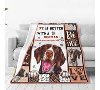 HiHELLOH Coperta tedesca a pelo corto con puntatore per cani, accogliente coperta in pile di flanella, regalo per animali domestici, per donne, uomini, ragazzi, ragazze, amanti degli adulti, roba in