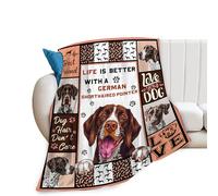 HiHELLOH Coperta tedesca a pelo corto con puntatore per cani, accogliente coperta in pile di flanella, regalo per animali domestici, per donne, uomini, ragazzi, ragazze, amanti degli adulti, roba in