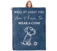 HiHELLOH Get Well Regali per donne uomini Coperta blu, Get Well Regali per le donne dopo l'intervento chirurgico, Get Well Soon Regali per gli uomini, almeno non devi indossare un cono coperta