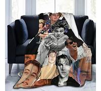 HiHELLOH Leonardo Dicaprio Collage Coperta in flanella leggera e accogliente coperta morbida per divano adatta per tutte le stagioni, 50 x 40 cm