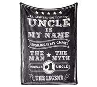 HiHELLOH Regali per zio, coperta per zio, regali di nipote e nipote per Natale, compleanno, festa del papà, 153 x 204 cm