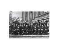 HIHIOI 1927 Solvay Conference on Quantum Mechanics Physics Albert Marie Curie, poster decorativo su tela, decorazione da parete, soggiorno, camera da letto, 20 x 30 cm