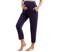 HIHOSSI Joggers Premaman Ultra-Morbidi - Pantaloni a Vita Alta per Gravidanza con vestibilità Regolabile e Tasche - Ideali per Abbigliamento Attivo Premaman
