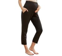 HIHOSSI Joggers Premaman Ultra-Morbidi - Pantaloni a Vita Alta per Gravidanza con vestibilità Regolabile e Tasche - Ideali per Abbigliamento Attivo Premaman
