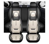 HIIAW Kit Coprisedile PU Coprisedili Universali Per Auto Set Completo Per Note Per E12 Per Rapid Per A4 Per B6 Per B7 Per SUV 5 Posti Berlina(White)