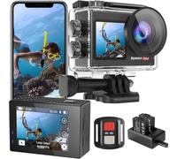 Hiicam Speed 20 Action Cam 4K60FPS 40MP WiFi Fotocamera subacquea 40M Impermeabile Ultra HD Touch Screen Actioncam 170° Ultra Grandangolare Stabilizzazione Ghiaccio, Zoom 5X