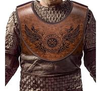 HiiFeuer Armatura toracica in pelle PU goffrata Phoenix Vegvisir, Armatura toracica da guerriero vichingo, Armatura da cavaliere medievale per attività Cosplay LARP, Taglia unica Un colore regolabile