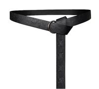 HiiFeuer Medieval Embossed PU Leather O Ring Belt, Retro Renaissance Knight Belt (Nero A)