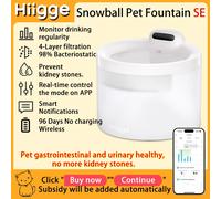 Hiigge Fontana per gatti SE 70mai Abbeveratoio automatico wireless per animali domestici per distributore d'acqua senza fili per cani con analisi dei dati Fountain