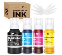 Hiipoo Bottiglie di inchiostro a sublimazione compatibili con stampanti a getto d'inchiostro ET2400 ET2720 ET2760 ET2750 ET4800 ET-2800 ET-2803 ET-2850 stampa a caldo trasferimento su tazze magliette