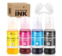 Hiipoo Inchiostro a sublimazione 522 bottiglie ricaricate funziona con ET-2720 ET-2760 ET-2800 ET-15000 ET-2803 ET-2850 ET-3760 ET-4800 ET-4760 stampante a getto d'inchiostro trasferimento a caldo su