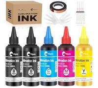 Hiipoo Ricarica di inchiostro a sublimazione da 500 ml per stampanti a getto d'inchiostro ET2400, ET-2720, ET-2760, ET-2800, ET-2803, ET-2850, ET-4800, ET-15000, ET-3760