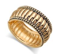 HIIXHC Bracciale rigido da donna, in oro lucido, con sacchetto regalo, 7 inches, Metallo, Nessuna pietra preziosa