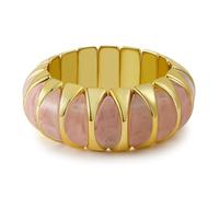 HIIXHC Braccialetti grossi acrilici per le donne Resina Oro Stretch Bracciali per le donne Gioielli regalo, Medium, Acrilico, Nessuna pietra preziosa