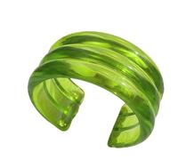 HIIXHC Braccialetti rigidi in resina gelatina per le donne ampio braccialetto rigido acrilico irregolare geometrico braccialetti in plastica gioielli per le donne essenziali da spiaggia per le vacanze