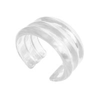 HIIXHC Braccialetti rigidi in resina gelatina per le donne ampio braccialetto rigido acrilico irregolare geometrico braccialetti in plastica gioielli per le donne essenziali da spiaggia per le vacanze
