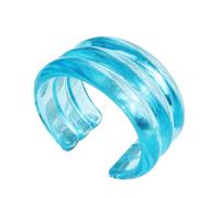 HIIXHC Braccialetti rigidi in resina gelatina per le donne ampio braccialetto rigido acrilico irregolare geometrico braccialetti in plastica gioielli per le donne essenziali da spiaggia per le vacanze