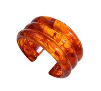 HIIXHC Braccialetti rigidi in resina gelatina per le donne ampio braccialetto rigido acrilico irregolare geometrico braccialetti in plastica gioielli per le donne essenziali da spiaggia per le vacanze