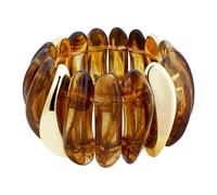 HIIXHC Braccialetto elastico in resina per donne perline acriliche braccialetti elasticizzati larghi irregolari geometrici gioielli costume per le donne, 7 inches, Resina, Nessuna pietra preziosa