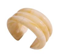 HIIXHC Braccialetto rigido da donna in resina gelatina, largo, in acrilico, irregolare, geometrico, braccialetti in plastica, gioielli per donne, regalo, 17,8 cm, resina, senza pietre preziose, 7