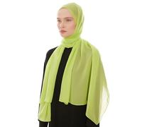Hijab Donna Verde Chiaro - Scialle Sciarpe di Alta Qualità per Donna - Foulard Velo Islamico Moderno - Sciarpa Musulmano Moda - Morbido e Leggero Scialla Hijab per Tutte le Occasioni (Verde Chiaro)