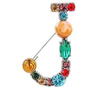Hijab Pins Per Le Donne Perla Spilla Spilla Bella Turchese Colore Lettera Bella Colorata E Turchese Lettera Scialle Clip Bag Pins, Misura unica, Metallo