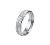 HIJONES 6mm Serpente Scaglia Texture Band Anello Argento Taglia 25