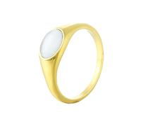 HIJONES Anelli da Donna Multicolore Piccola Gemma Ovale Banda in Acciaio Inox Dichiarazione Matrimonio Anniversario Gioielli Oro Bianco Misura 25
