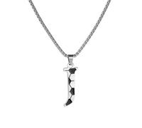 HIJONES Collana con Ciondolo Alfabeto Calcio 26 Lettere per Uomo e Donna Gioiello con Iniziali in Acciaio Inossidabile J