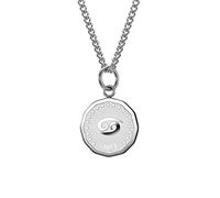 HIJONES Collana Costellazione Rotonda da Uomo in Acciaio Inossidabile Catena con Ciondolo Segno Zodiacale Cancro