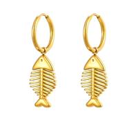 HIJONES Donne Acciaio Inossidabile Sottile Oro Placca Ossa di Pesce Aganocciolamento