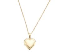 HIJONES Donne Acciaio Inox Smiple Cuore Amore Medaglione Inciso Collana Foto Cornice Ciondolo Catene Oro