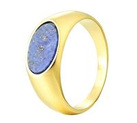 HIJONES Donne Uomini Multicolor Ovale Gemstone Anelli Band Acciaio Inossidabile Dichiarazione Matrimonio Anniversario Promessa Gioielli Oro Blu Scuro Misura 14