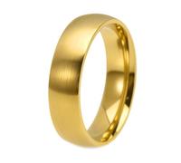 HIJONES Donne Uomo Acciaio Inox Banda di Nozze Semplice 2 4 6 8 10MM Piano Cupola Opaco 4MM Larghezza 6MM Oro Taglia 22