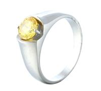 HIJONES Donne Uomo Cubic Zirconia Anello Acciaio Inossidabile Pietra Preziosa Gioiello Nuziale Personalizzato Argento Taglia 14