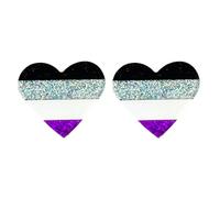 HIJONES LGBT Cuore Orgoglio Orecchini per Donne Uomini Arcobaleno Orecchini Transgender Non Binario Pansessuale Bisessuale Gioielli Asessuali