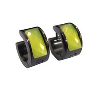 HIJONES Multicolor Orecchini Placcati Neri per Donne Orecchini Hoop Huggie Cubic Zirconia Leggero Orecchio Gioielli Giallo